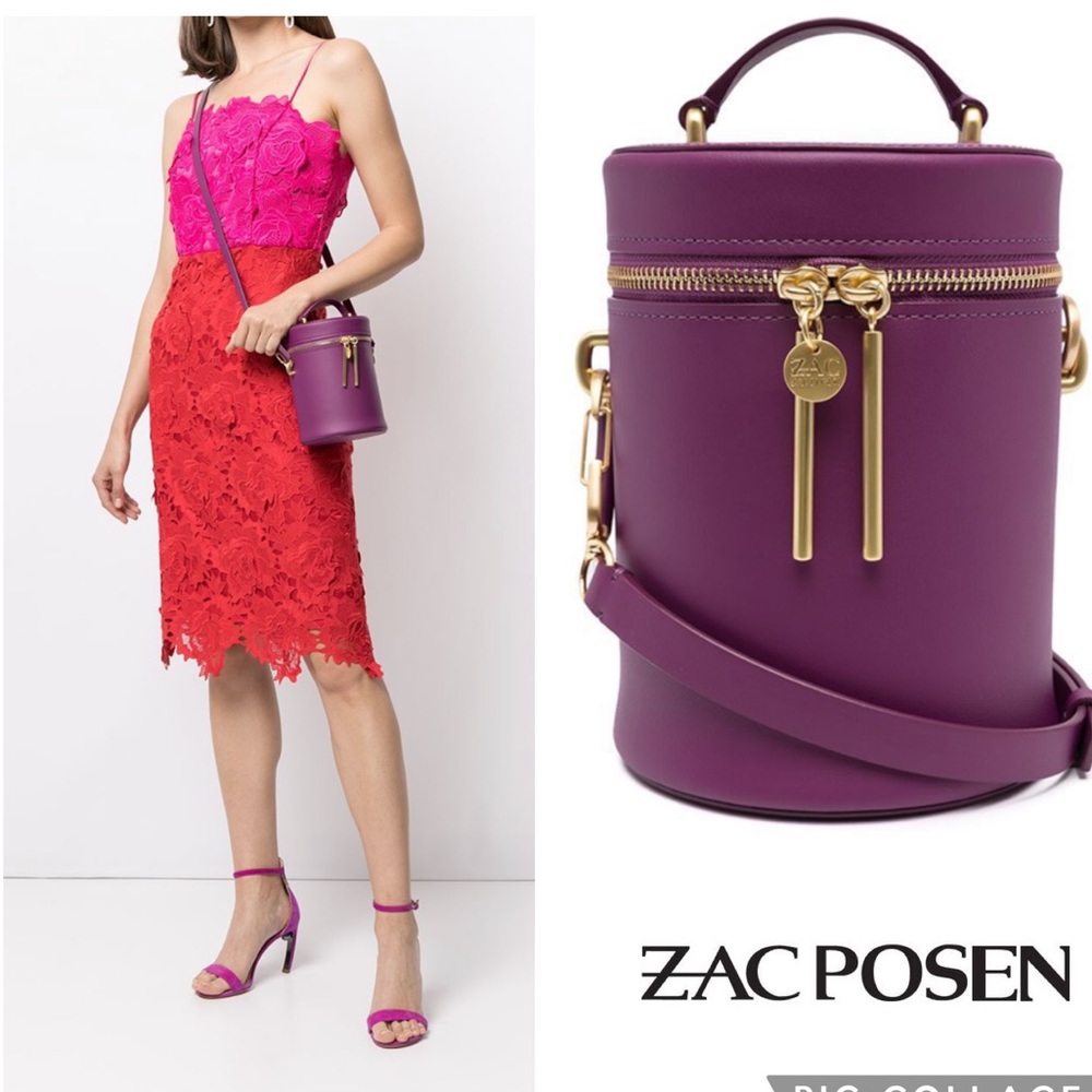 Zac Posen Belay cylindrical crossbody bag in Purple
